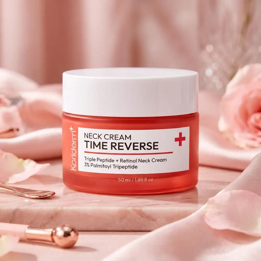 Koriderm+ Time Reversal Neck Tightening Cream Tripeptide Retinol Smooth Double Chin Eliminate Neck Wrinkles Skin Care Cream