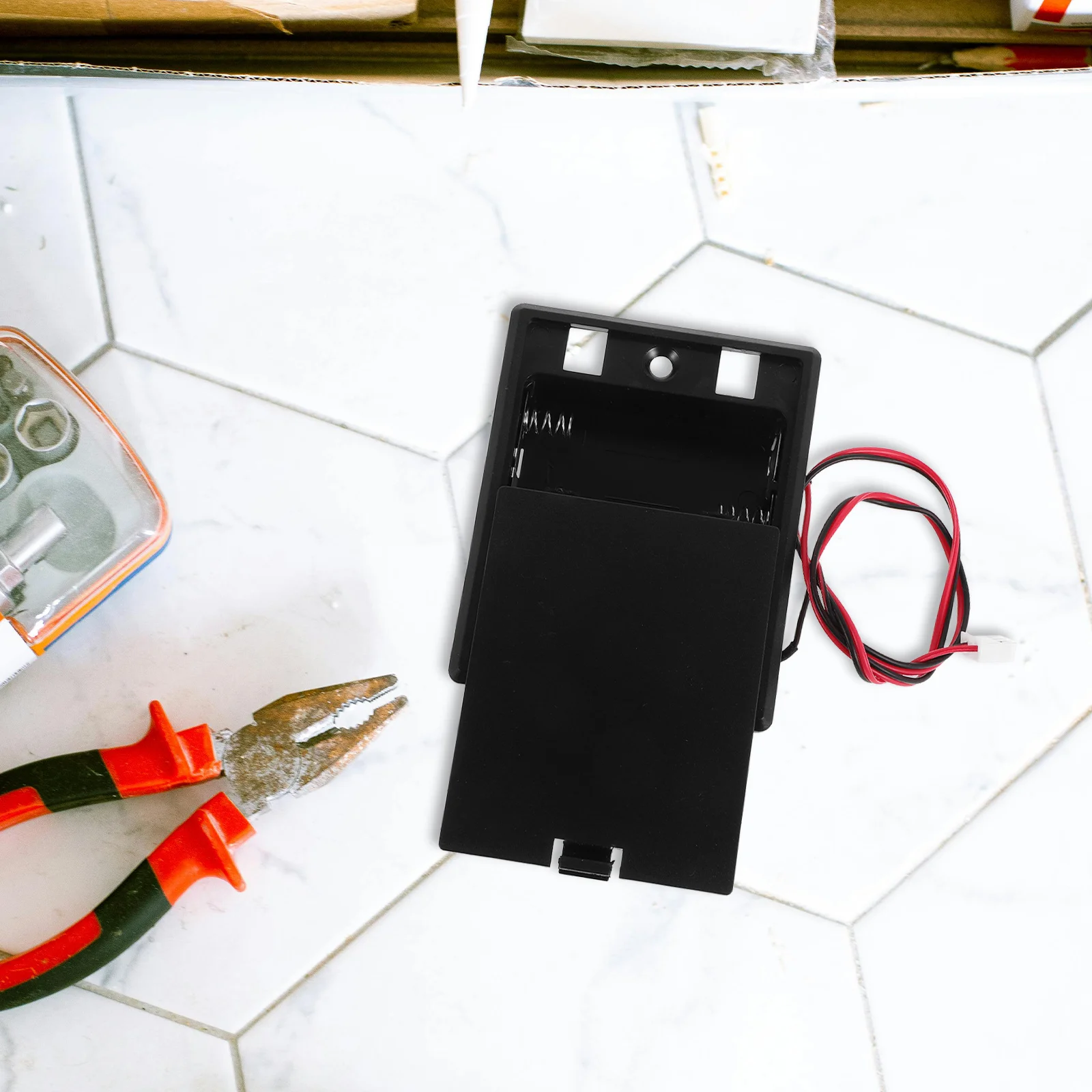 Aa Case Vervanging Voor Veilig Interieur Elektrische Houder Universele Kleine Plastic Munthouder Met Cover Eenvoudig Ontwerp