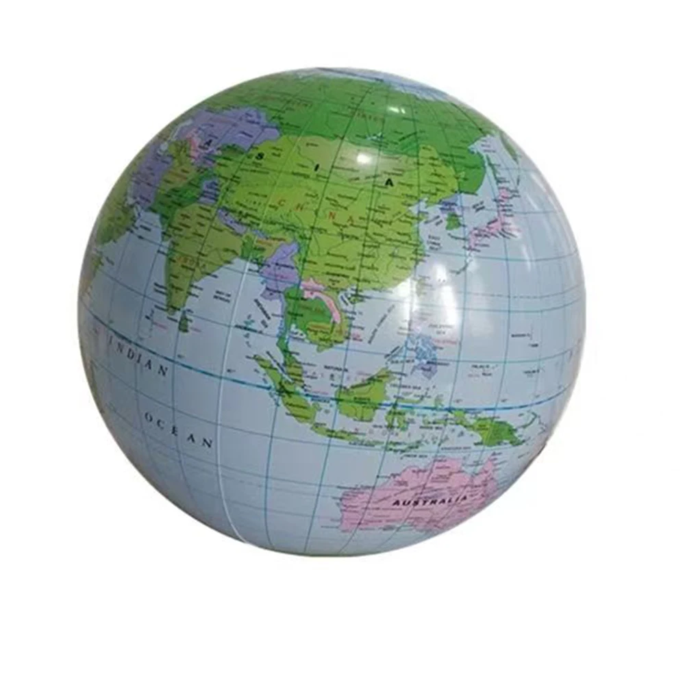 30cm PVC Inflatable Globe World Earth Ocean Map Balloon Educational Set Kit For Children Fashion English Teaching Resources