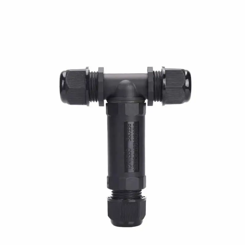 EW-M25T-2P T-Type Tee Waterproof Joint 2-core Connector IP68 Outdoor Cable (for 10-14mm Cable)