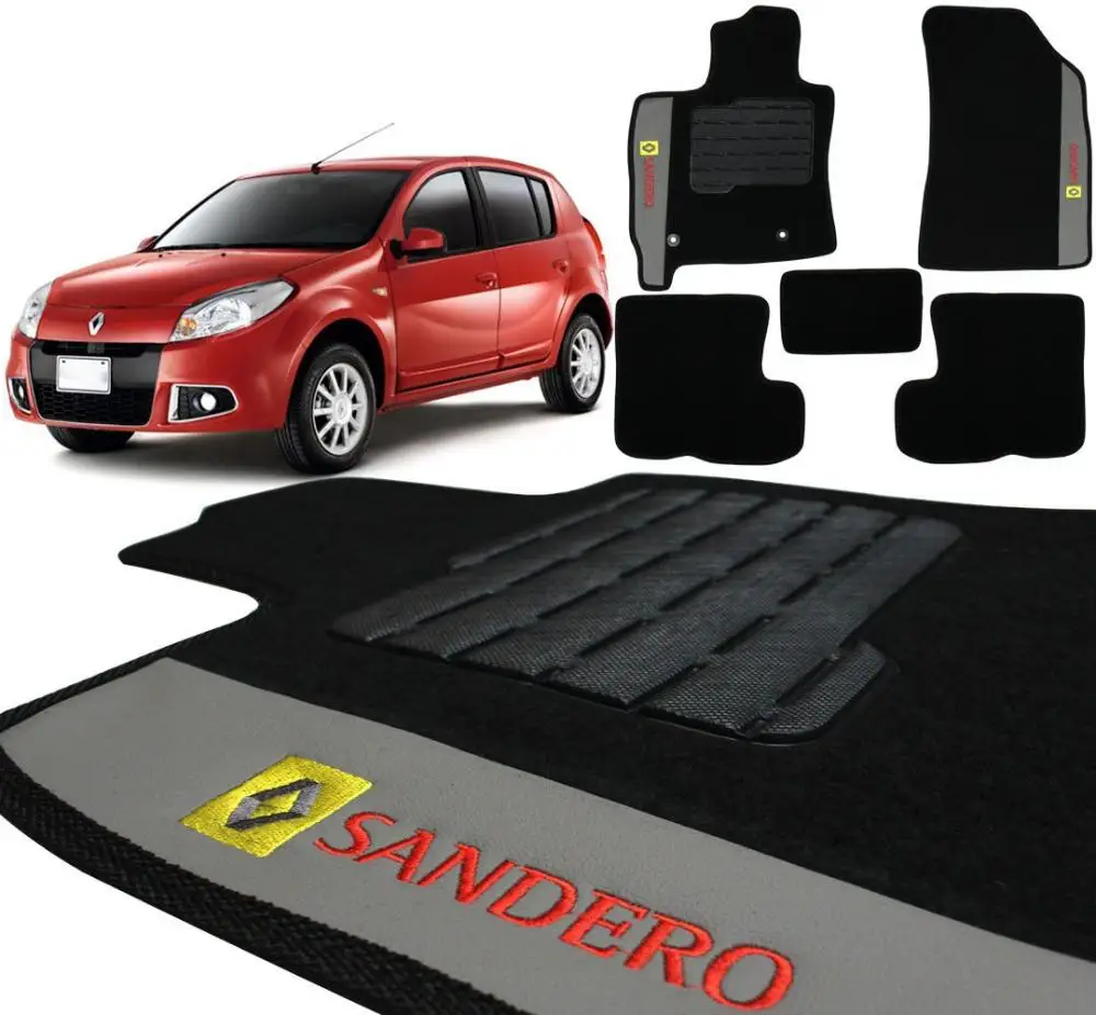 Carpet Mat Renault Sandero 2008 2014 Pto Embroidery 5 Pieces