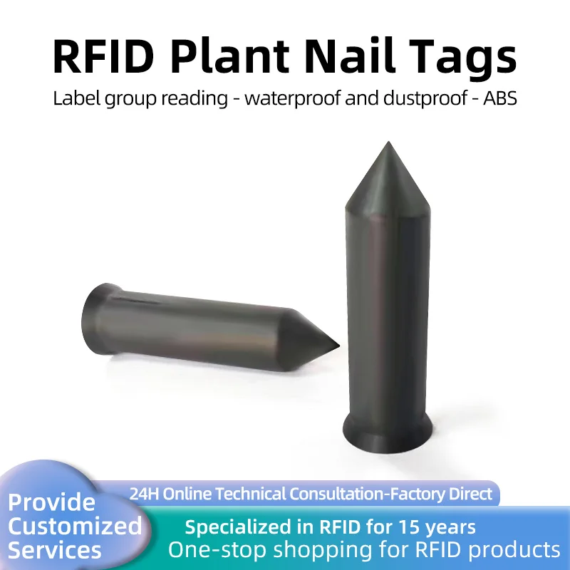 2pcs NFC Tree Tag 213 Chip Nail Tag Forestry Management Wood Identification Waterproof 144bytes