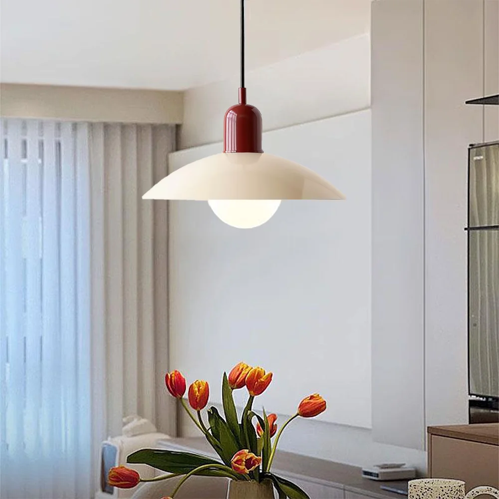 Ceiling Flying Saucer Light White Red Pendant Bar Restaurant Guest Room Bedroom Study Room Dining Table