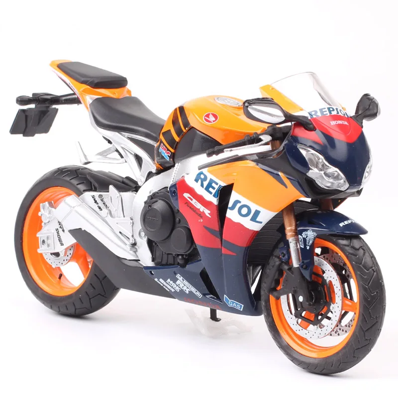 1/12 혼다 CBR1000RR 합금 파이어블레이드 렙솔 레이싱 오토바이 모델, 높은 시뮬레이션 금속 스트리트 오토바이 모델, 어린이 장난감 선물