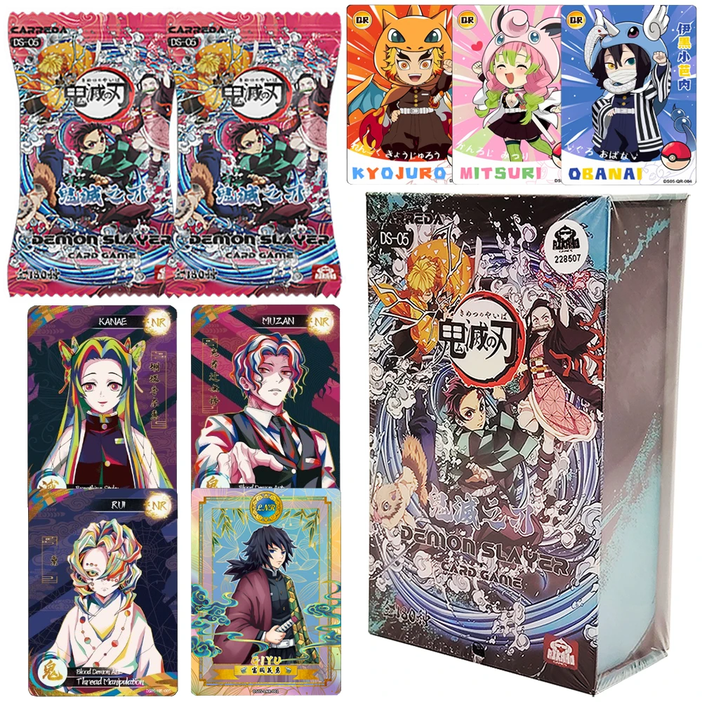 

Demon Slayer Japanese Fantasy Anime Collection Card Character Hashibira Inosuke Agatsuma Zenitsu Creative Line Draft Card Gift