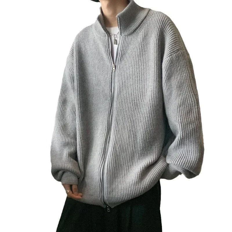 Autumn/winter Men\'s Cardigan Sweater with A Lazy and Luxurious Style Japanese Retro  Loose Sweater 2023 New Winter Thickened