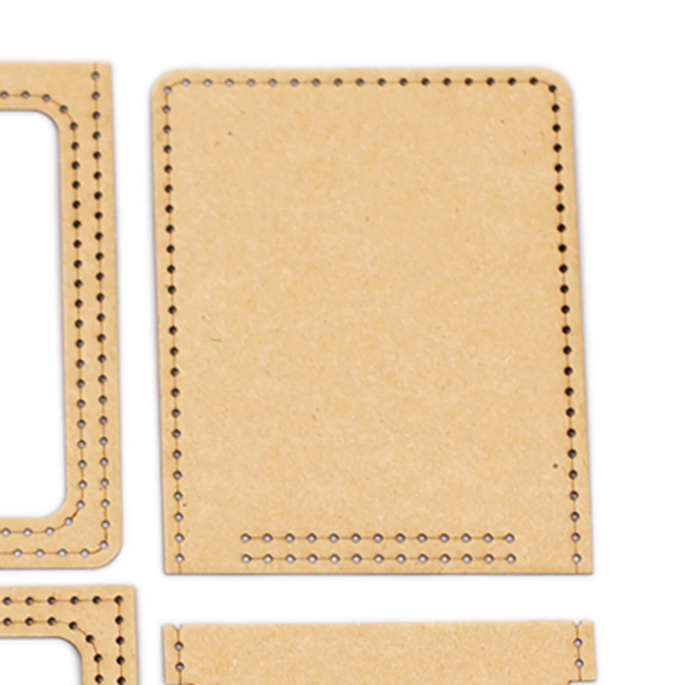 500gsm kraft paper cardholder sewing pattern leather craft drive license bag die cutting template 19x18x1.5cm