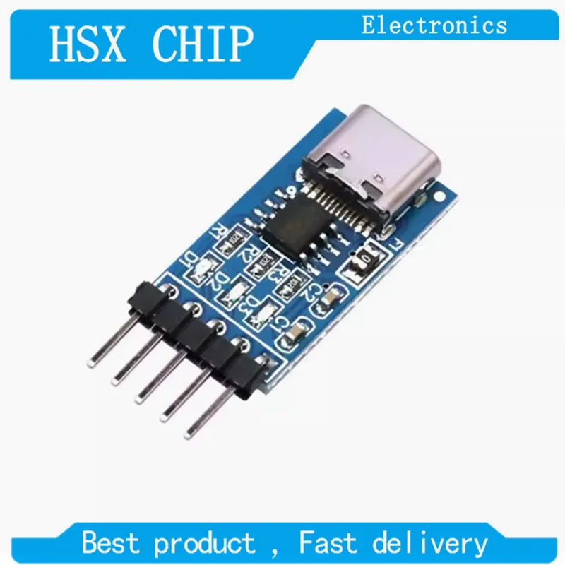5 шт., модуль CH340N DC 5 В 3,3 В с последовательным портом USB Type-C на TTL