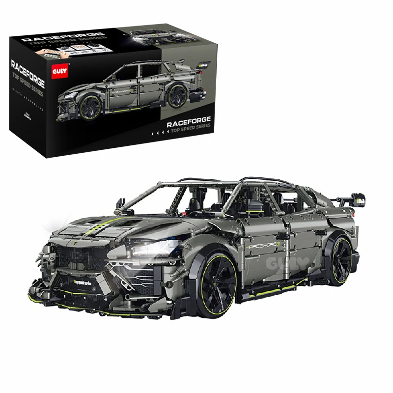 Bloques de Construcción de la Serie de Autos de Acrobacias, Auto Deportivo de Carreras RC URUS Técnico, Modelo de Ladrillos de Colección, Juguetes de Exhibición para Niños y Adultos G