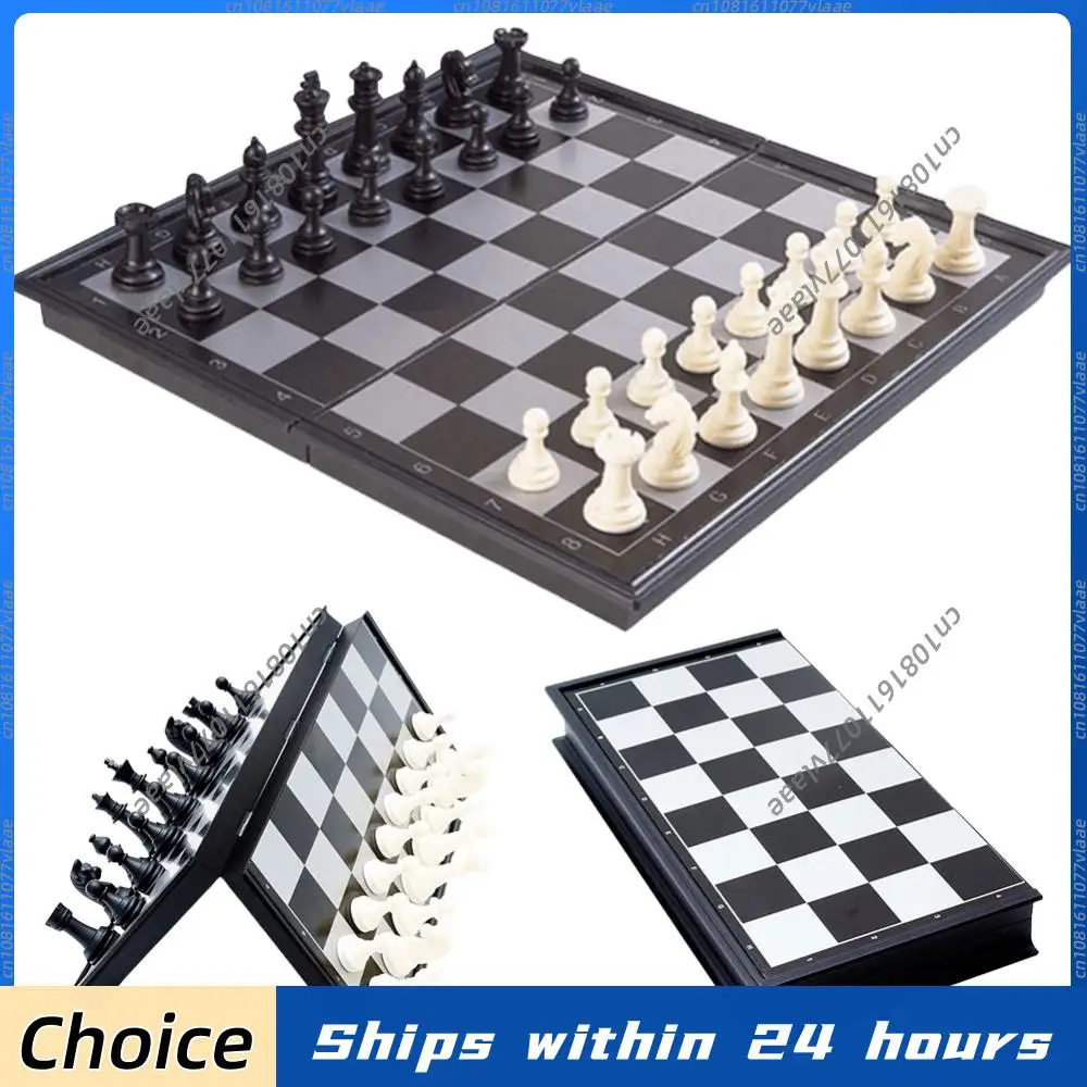 

Магнитный шахматный набор 3 в 1, международная шахматная игра, подарок, складной шахматный набор, портативные дорожные игры, шашки, шахматы для взрослых и детей