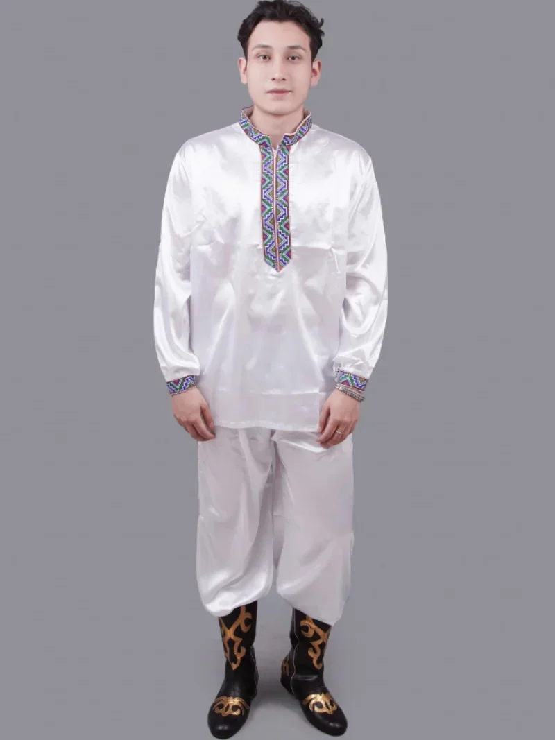 Xinjiang dance men's vest accessories Uyghur stage clothing Maixilaipu long loop 1-piece set