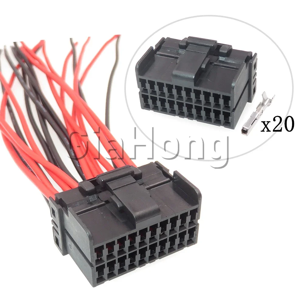 1 Set 20 Ways Auto Parts 174047-2 AC Assembly Auto Glass Lifter Wire Harness Unsealed Connector Electric Window Regulator Socket