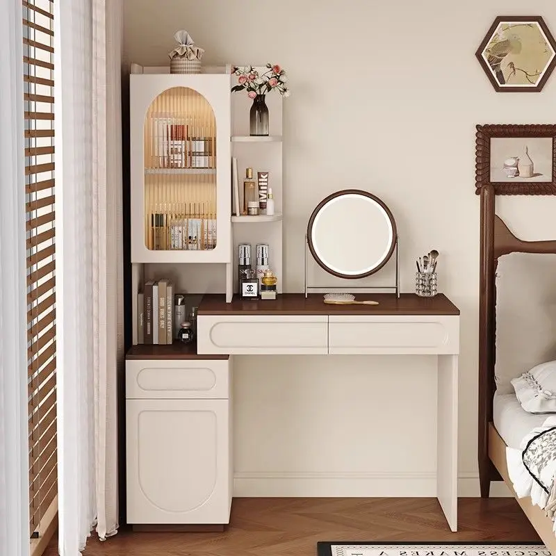#Modern Luxury White Makeup Vanities Table Set Smart Mirror Dressers Dressing Desk Wooden Bedroom Furniture Living Room Dining