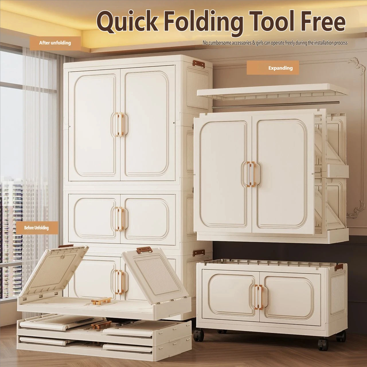 No-Install Foldable Baby Wardr - огляд і ціна Baby Nursery Wardrobe