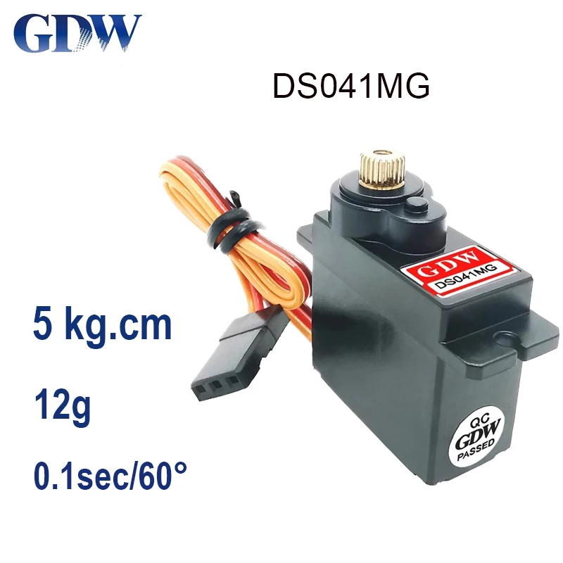 GDW RC Servo DS031MG DS041MG 5KG Torque Metal Gear 9g12g Micro Servo Digital para Robot helicóptero ala fija