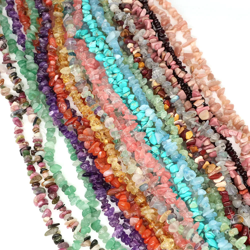 3-5mm/5-8mm Natural Stone Beads Irregular Amethyst Garnet Freeform Chip Gravel Shape Crystal Bead for Jewelry Making Bracelet
