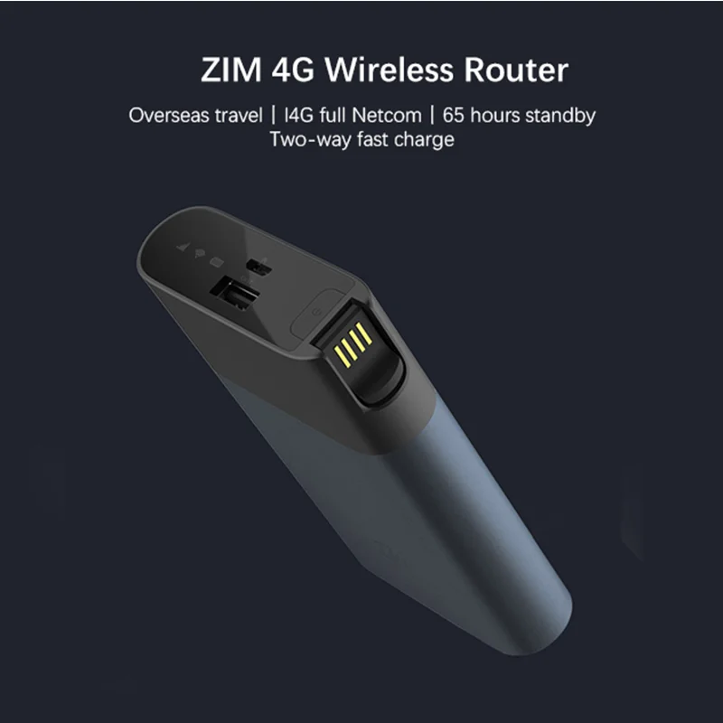 Original ZMI MF885 10000 mAh tragbarer 4G-WLAN-Router QC2.0 65 Stunden Standby-Powerbank