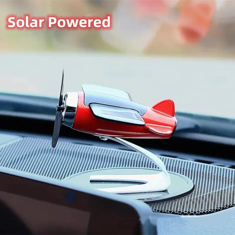 Solar Aircraft Decoration Car Air Freshener Fragrance Car Airplane Ornament Mini Car Perfume Fragrance Car Accessories