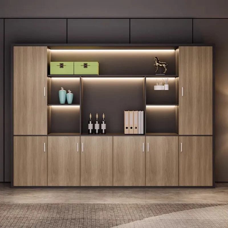 Modern office archival glass bookcase Storage locker office organizer cabinets for living room filing cabinets office storages