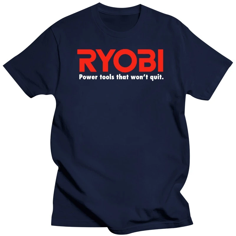 fashion black tshirts for male Summer T shirt For Men humor tshirt RYOBI POWER TOOLS T-SHIRT RYOBI BUNNING WAREHOUSE T-SHIRT