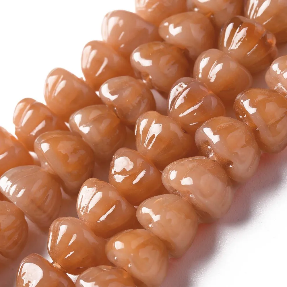 about 60pcs/strand Lampwork Pumpkin Beads Strand for Halloween Theme Handmade DIY Beads bracelet necklace earring crafts decor