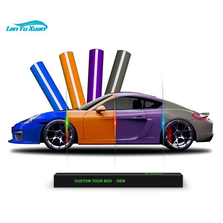 NKODA Wholesale Custom green orange self healing TPU Vehicle Supplier color Car Body Wrapping Film Roll Wrapping Car