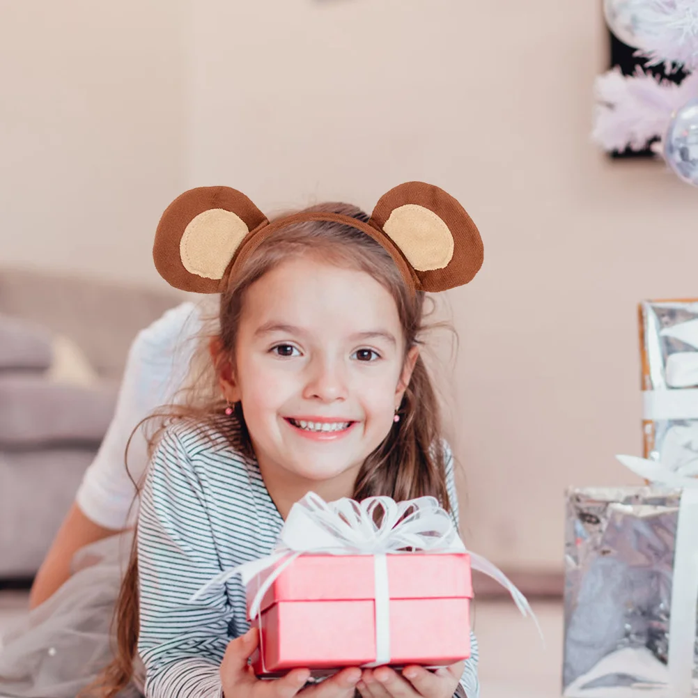 

1Set Monkey Ear Headband Tail Costume Set Soft Comfortable Jungle Party Cosplay Headwear Animal Dress Up Accessories