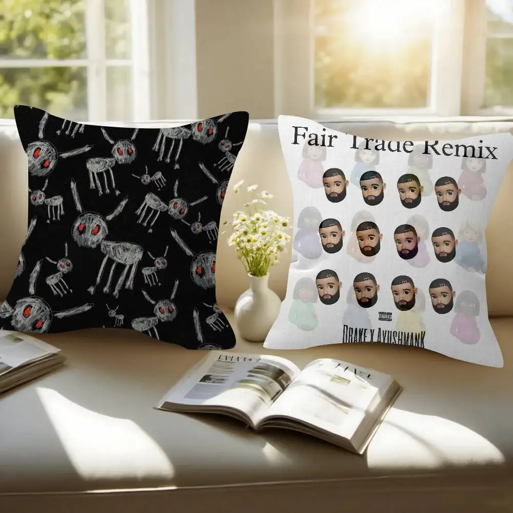 Rapper D-Drake For All the Dogs   Cushion Cover Inches Farmhouse Decor Home Throw Pillow Covers for Couch Decorations