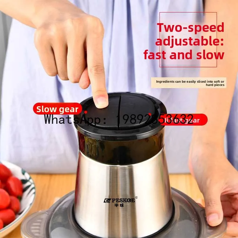 QQ stainless steel food processor, vegetable chopper, ginger, garlic, meat mincer, semi-spherical meat grinder