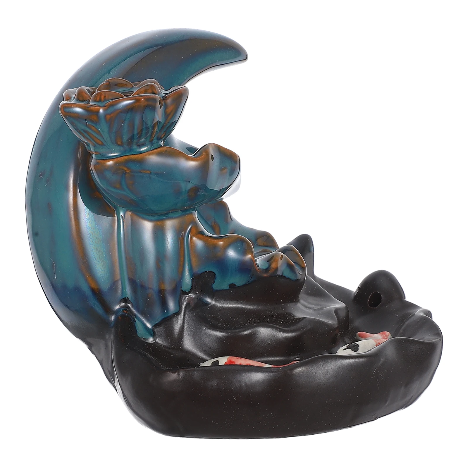 

Backflow Incense Burner Waterfall Ceramic Holder Censer Decor Rack Ceramics Aroma