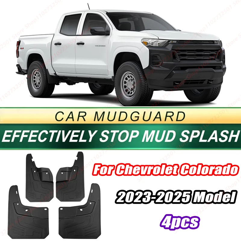 For Chevrolet Colorado 2023-2025 Model 4PCS Front Rear Mud Flaps Splash Guards Fender Mudguards Auto Accessories