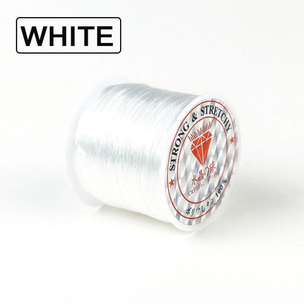 50 متر كريستال شفاف خيط مرن لصنع المجوهرات سوار الحرفية DIY بها بنفسك قوي الديكور الحبل المشاريع اليدوية #5