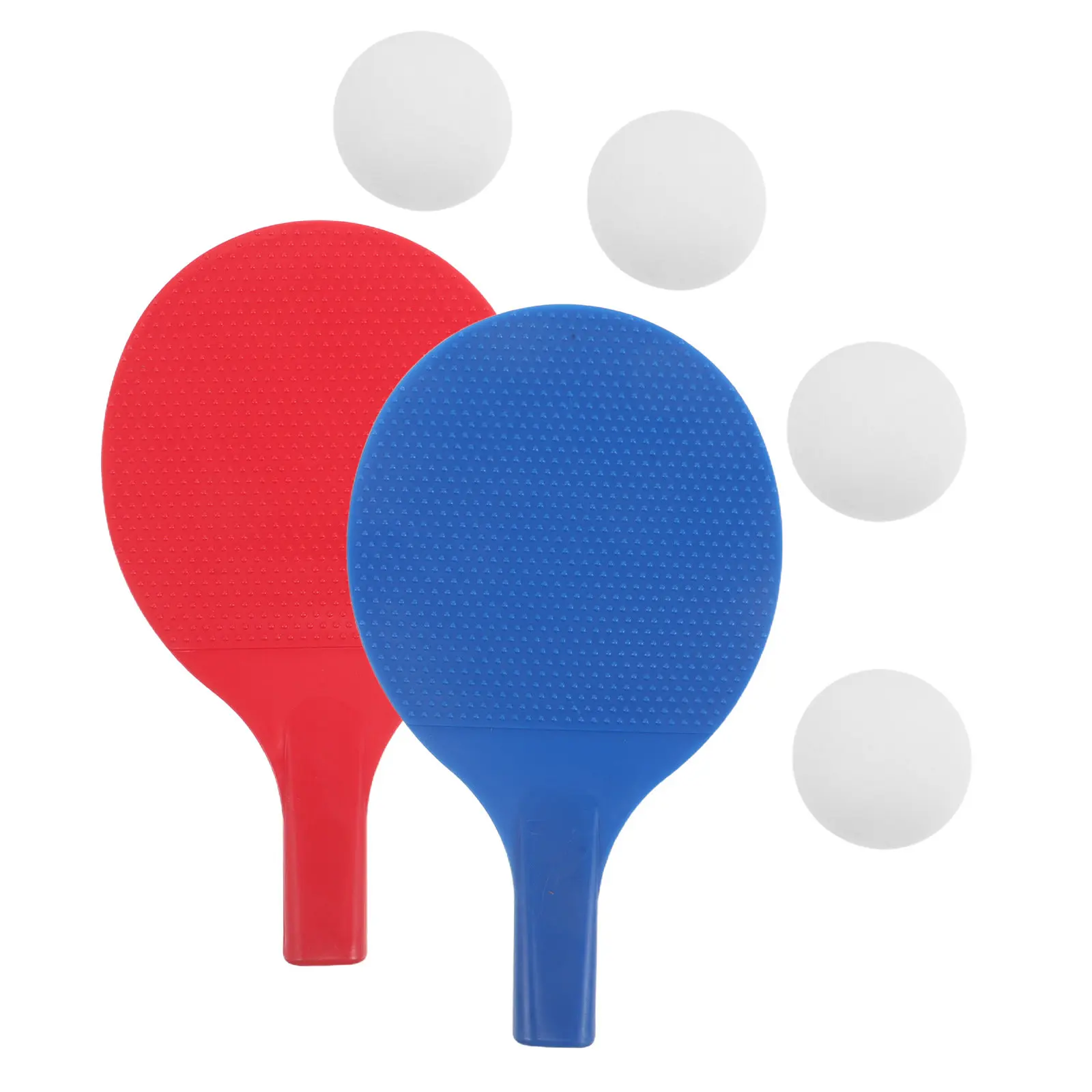 

1Set Kids Table Tennis Set Red Blue Plastic Rackets 4 White Balls Small Size for Children Hand Eye Coordination Indoor Family
