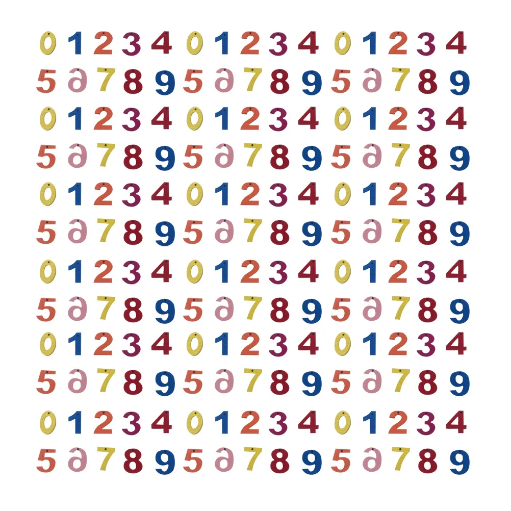 

100Pcs DIY Wood Number Chips Educational Colorful Craft Set for Kids Preschool Learning Smooth Flat Light Safety Design Pre-Hole