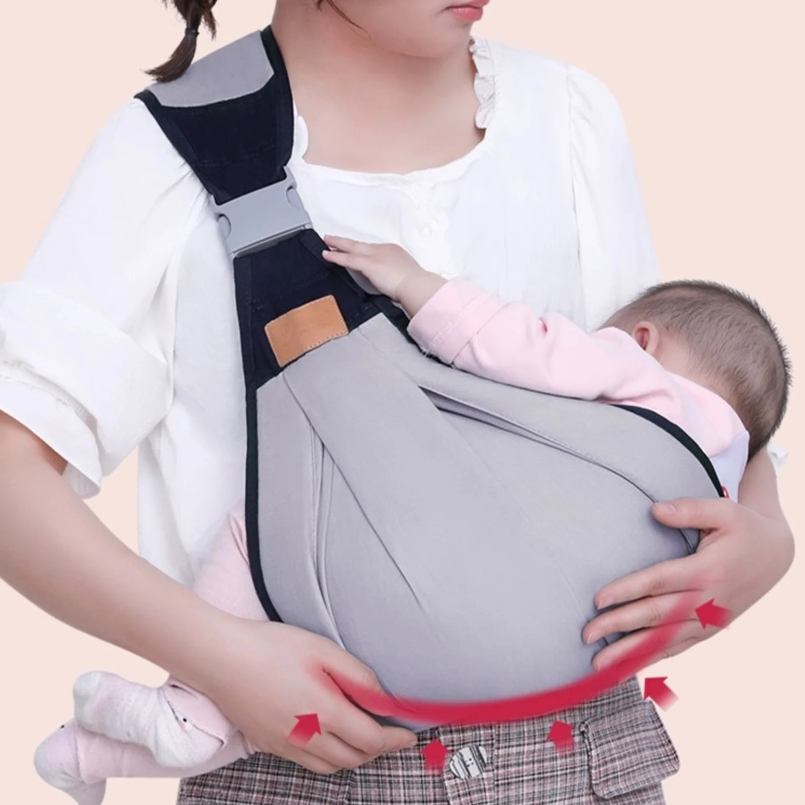 Newborn Sling Carrier Breathing Cloth Baby Wrap With Adjustable Shoulder Strap For 0-24 Months Baby Breastfeeding Carriers