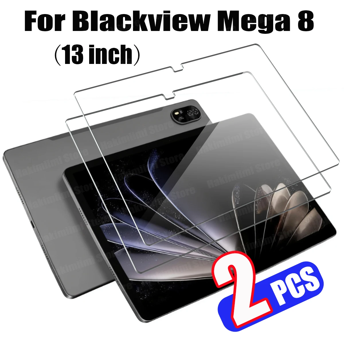 اللوحي الزجاج المقسى ل Blackview Mega 8 (13 بوصة) 2025 HD واضح مقاومة للخدش دائم واقي للشاشة طبقة رقيقة واقية