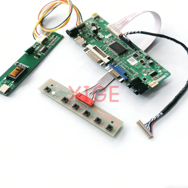 

LCD Matrix Controller Drive Board Fit HT12X13 HT12X21 HT12X14 HT121X01 1024*768 1024x768 LVDS 20-Pin VGA+DVI+HDMI 1-CCFL Kit DIY