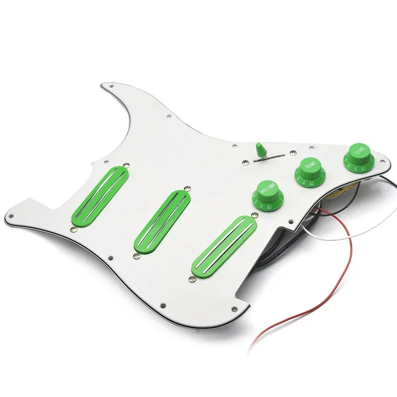 Multi Colour SSS Prewired Guitar Pickguard Mini Humbucker Electric Guitar 9K/9K/9K Loaded Prewired for ST Style Guitar