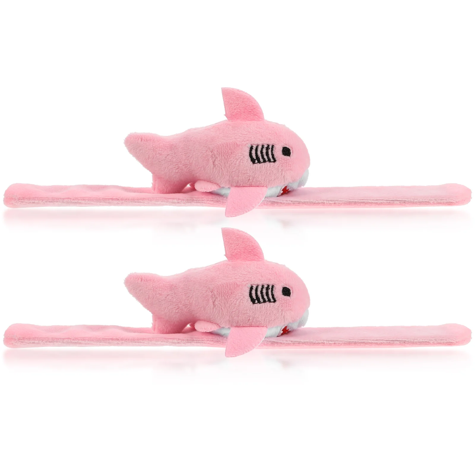 

2 Pcs Ocean Animals Plush Ring Slap Bracelets Kids Children Stuffed Pink for Baby