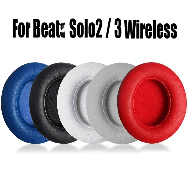 1 Pair Replacement Ear Pads For Beats Solo 2 3 Wireless/wired Earpads Headphones Bluetooth-compatible Headset Case Soft Cover