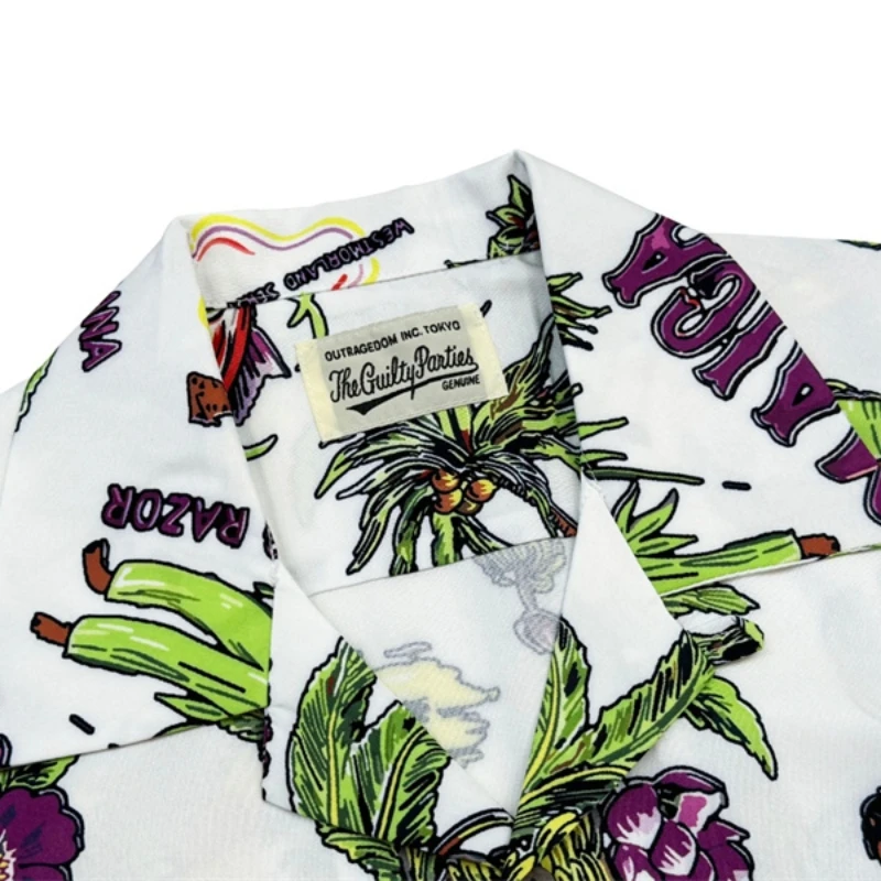 Mode Kokospalm Mensen Patroon Wacko Maria Korte Mouw Shirt Beste Kwaliteit Zomervakantie Heren Dames Hawaii Shirt Tops