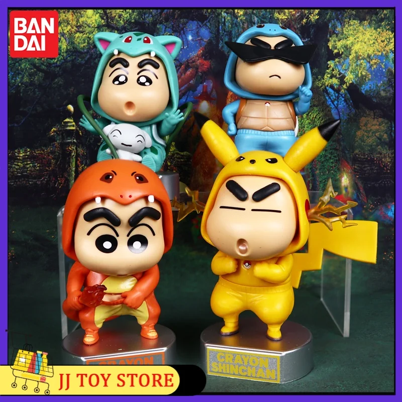 2024 Anime Crayon Shin-Chan Cos Pokemon Pikachu Pvc fatto a mano auto decorare ornamento compleanno di Halloween per bambini raccogliere regalo