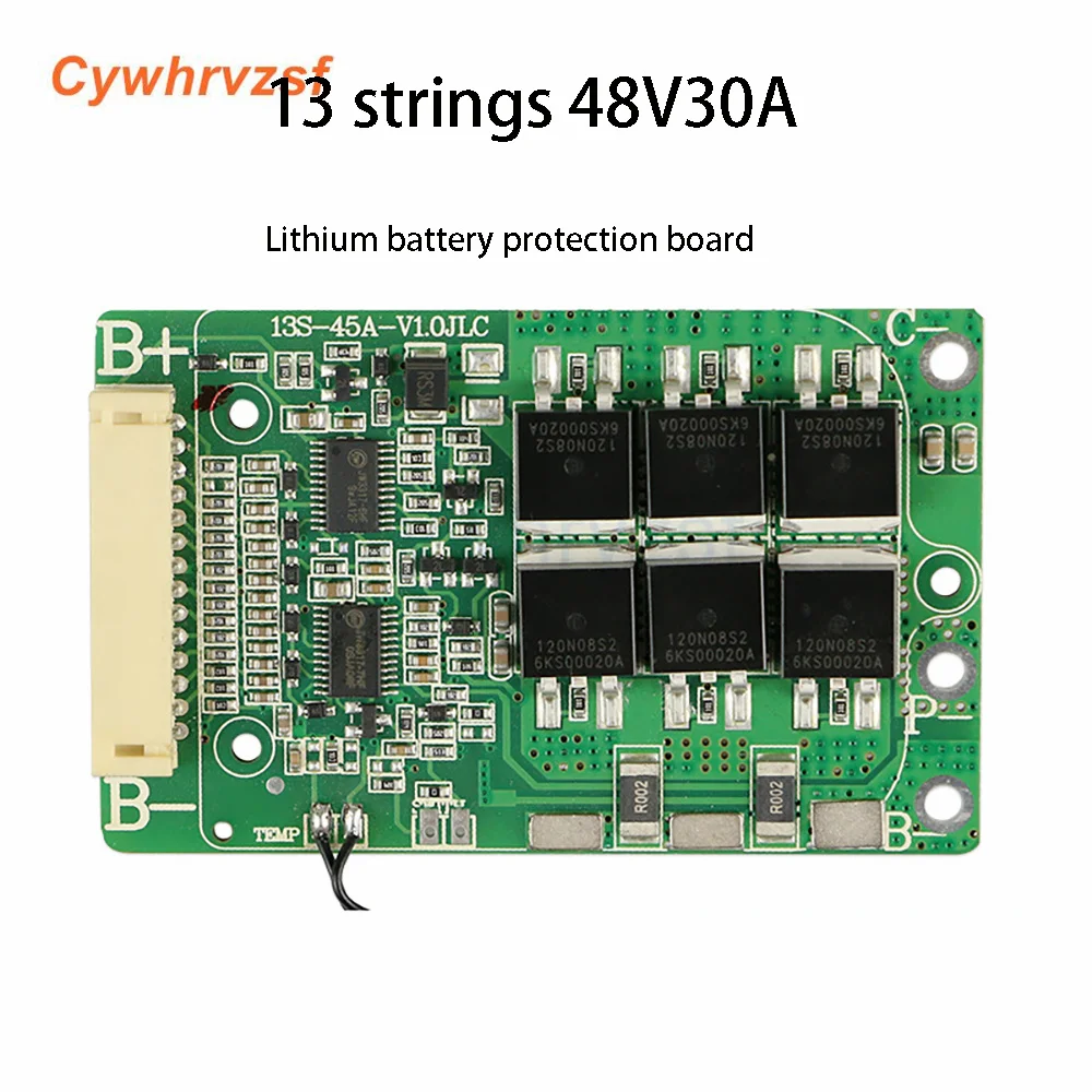 BMS 13S 48V 20A/30A 18650 Lithium Battery Charge Board Common Port Short Circuit/Overtemperature Protection For E-bike/Escooter