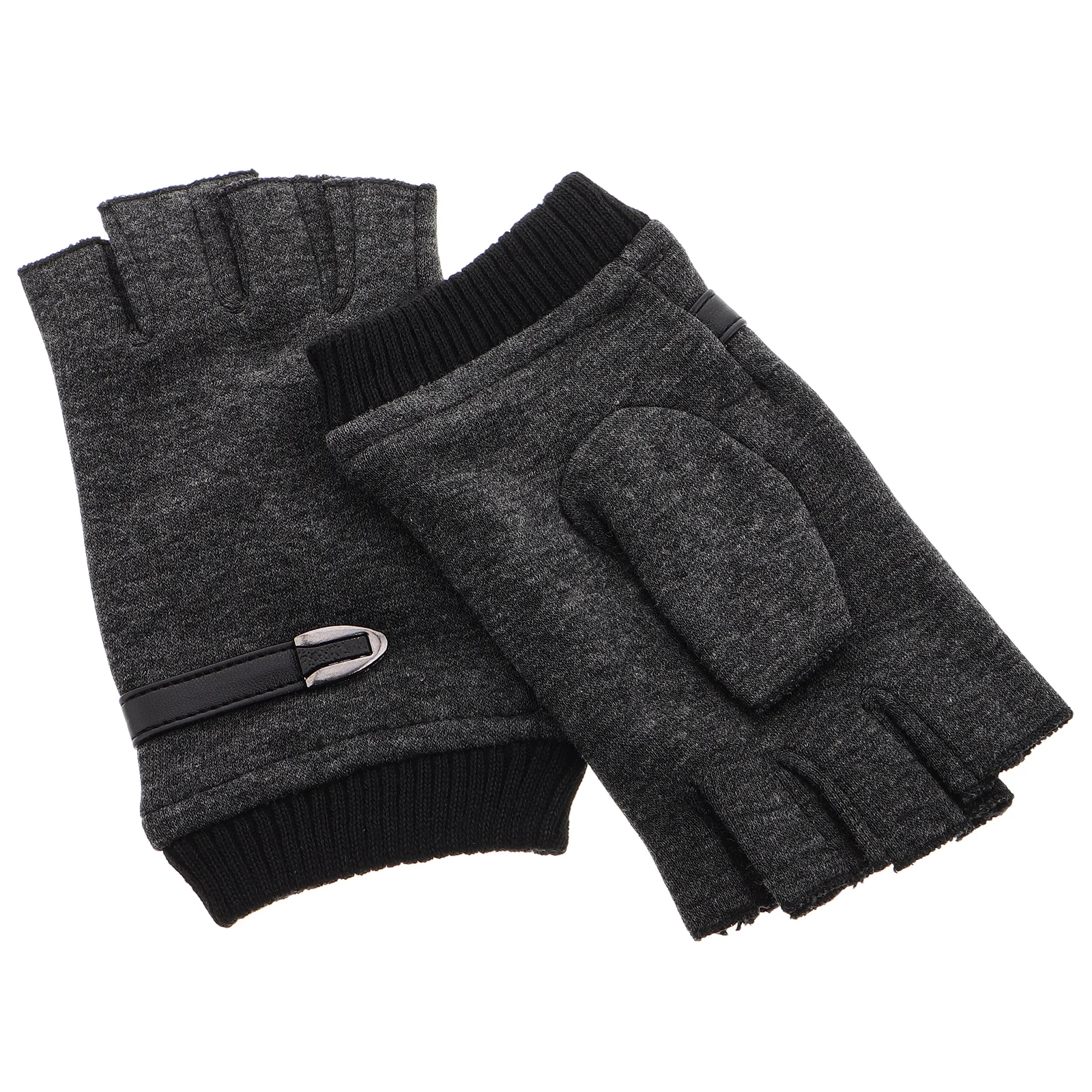 

1Pair Warm Half Finger Gloves Thermal Touch Fingerless Driving Cycling Outdoor Sports Cold Weather Anti Slip Gloves