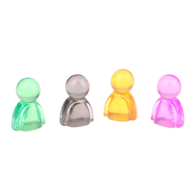 20Pcs 24*16*12mm Games Markers Acrylic Interact Game Colorful Humanoid Chess Pieces For Board Game Card Accessories