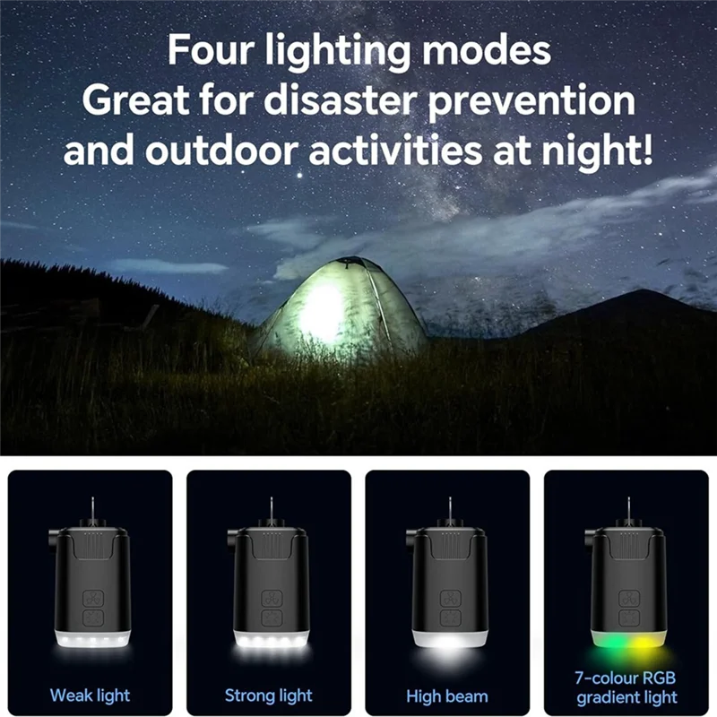 

WD-Portable Mini Air Pump For Inflatables:Build In 4000Mah Battery Rechargeable, 2 Inflation Mode Stronger/Normal