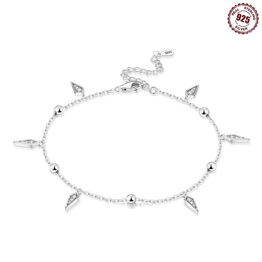 

925 sterling silver fashionable, individual and shiny Bohemian-style foot chain, elegant and fashionable, suitable for women's j