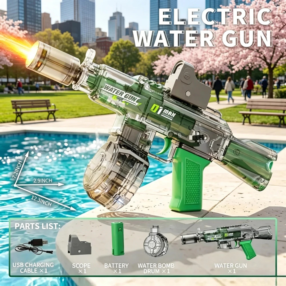 

Rechargeable Electric Water Blaster Toy High Capacity Fast Water Spray Fun Outdoor Water Battle Toy For Children Summer Play