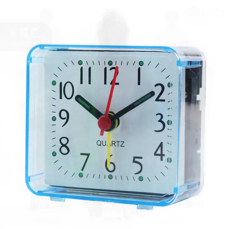 Simple alarm clock for primary school students square mini table clock children's bedroom bedside clock