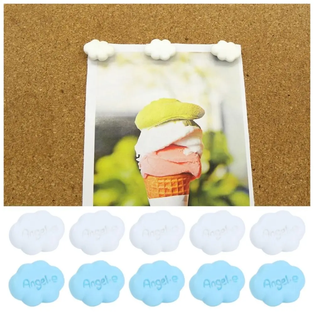 30Pcs Creative Cloud Shape Push Pins 3D Reusable Thumb Tacks Multifunctional Cute Decorative Studs Office School Supplies